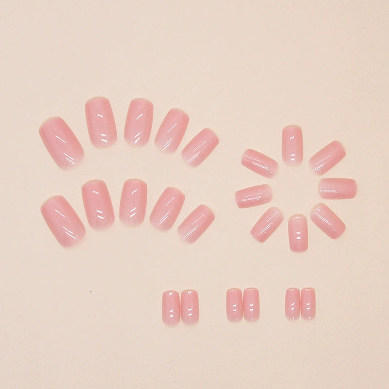 Pure Light Pink Fake Nails  - 24Pcs