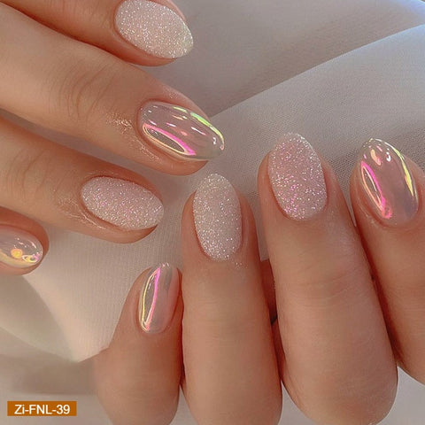 Pure Lust Aurora Glitter Fake Nails  - 24Pcs