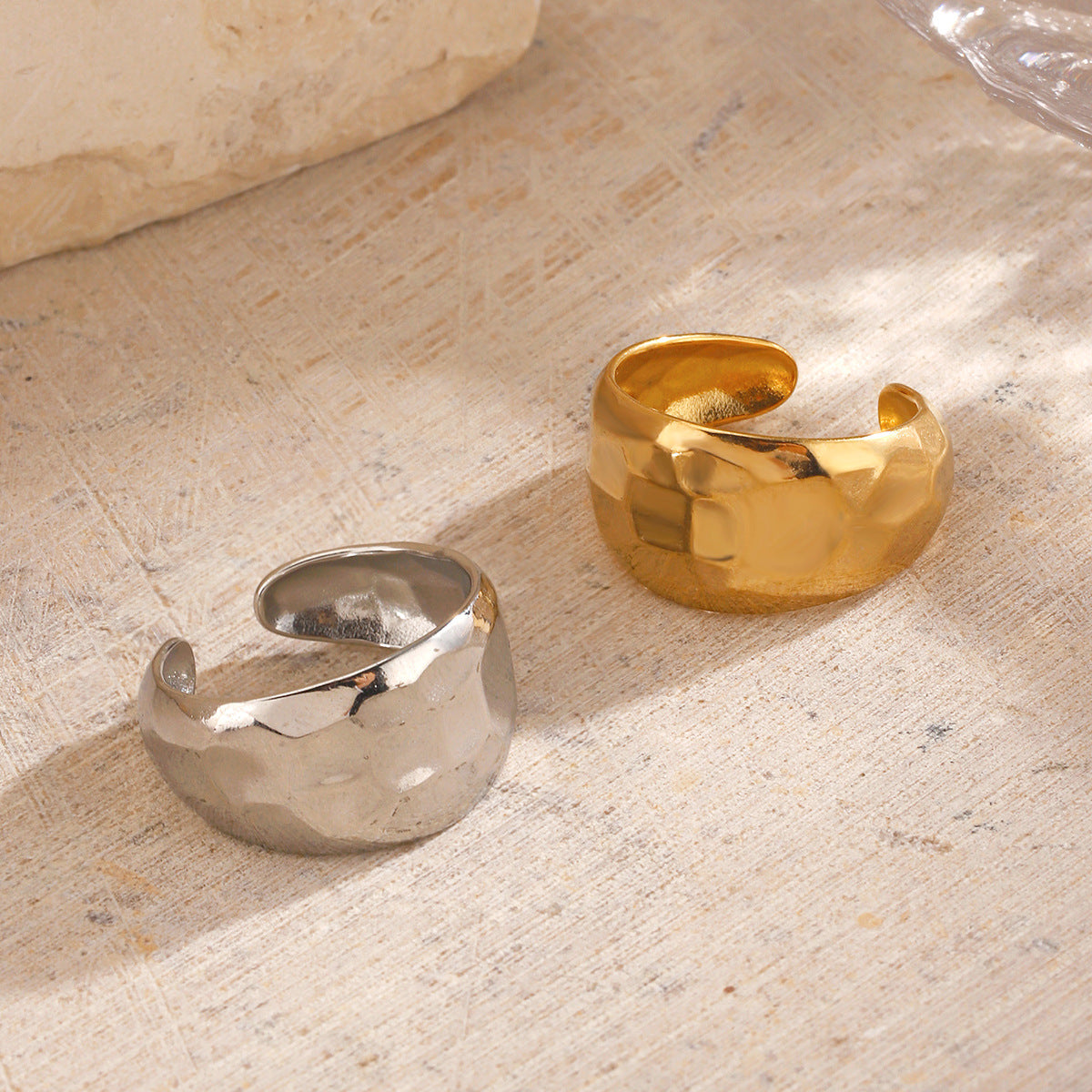 SRNG-53 - Fashion Trend Stainless Steel Ring - Adjustable