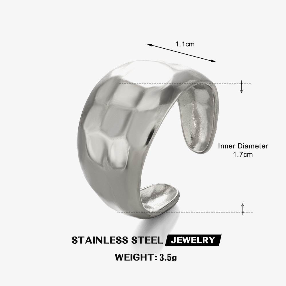 SRNG-53 - Fashion Trend Stainless Steel Ring - Adjustable