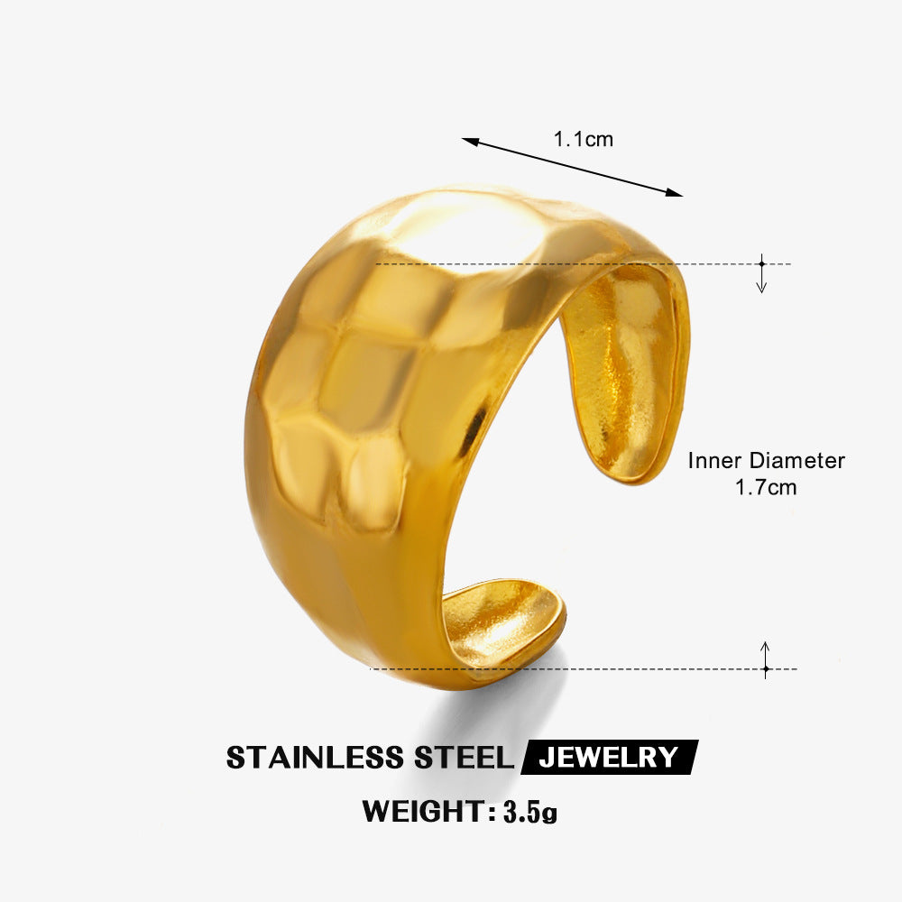 SRNG-53 - Fashion Trend Stainless Steel Ring - Adjustable