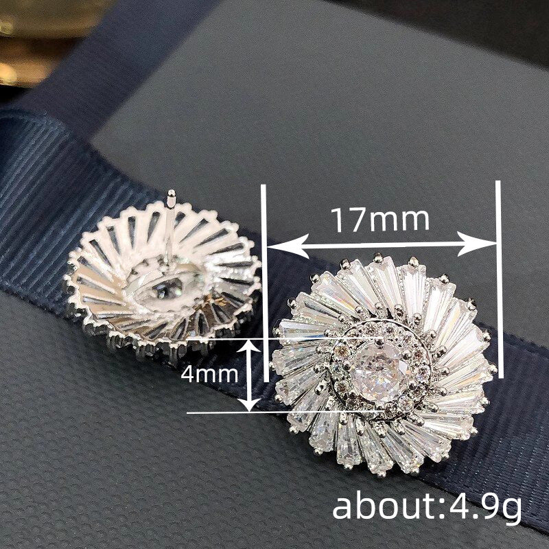 ZER36 - Flower Zircon Earrings