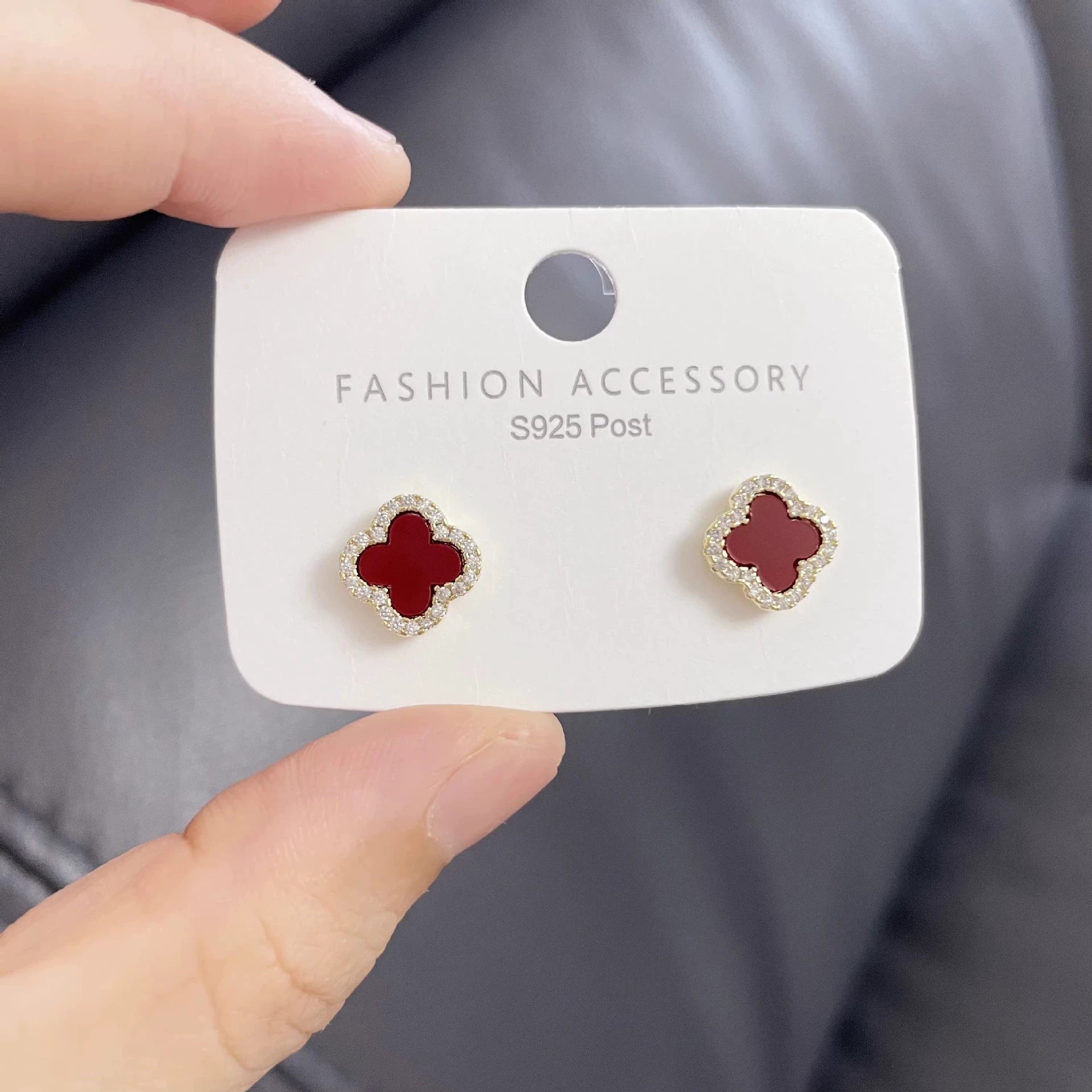 Four-Leaf Clover Stud Earrings