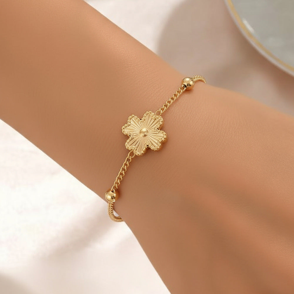SBRAL06 - Four Leaf Clover Stainless Steel Bracelet