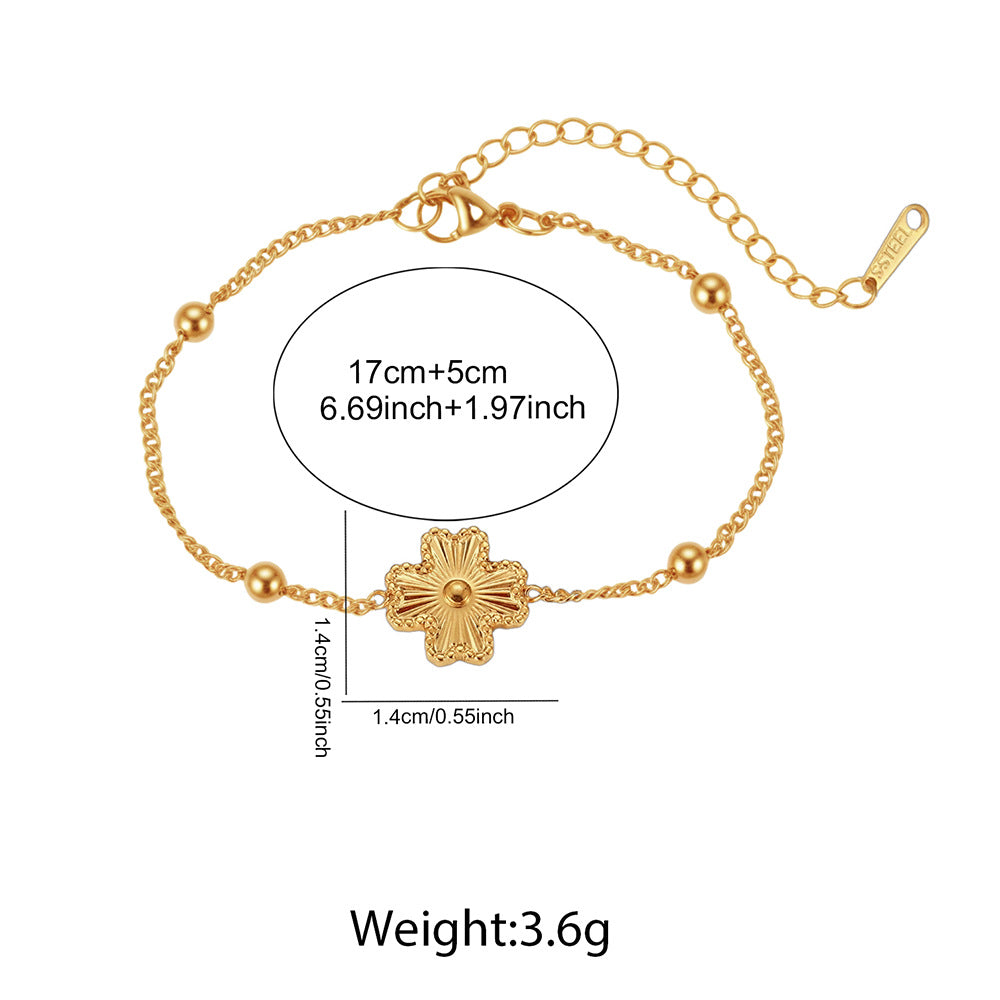 SBRAL06 - Four Leaf Clover Stainless Steel Bracelet