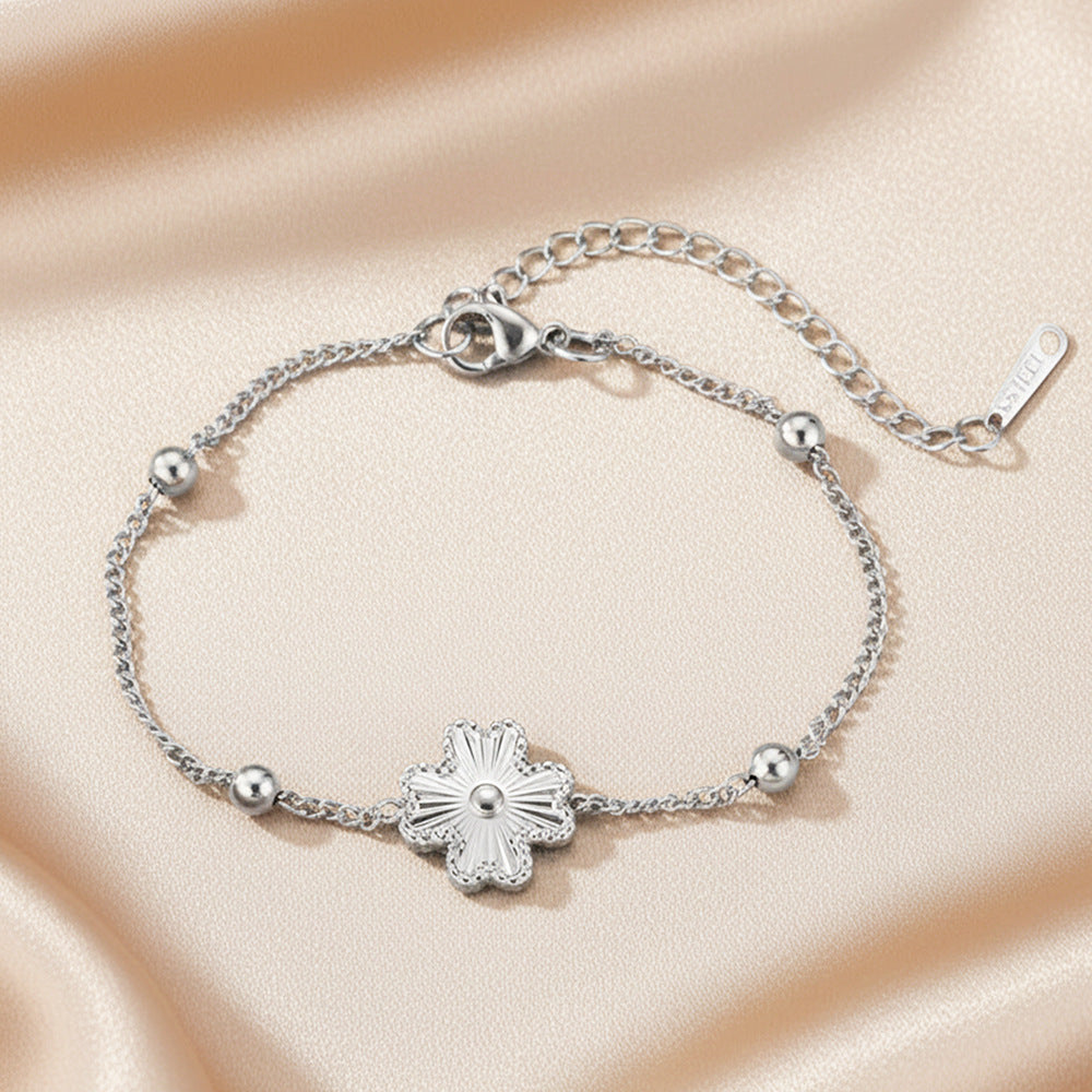 SBRAL06 - Four Leaf Clover Stainless Steel Bracelet