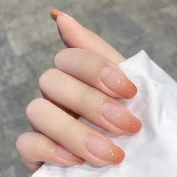 Fresh Ice Transparent Gradient Fake Nails - 24Pcs