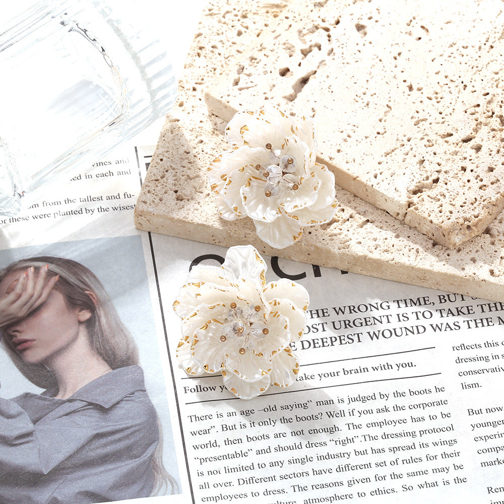 Fresh Sweet Handmade Resin Flower Earrings