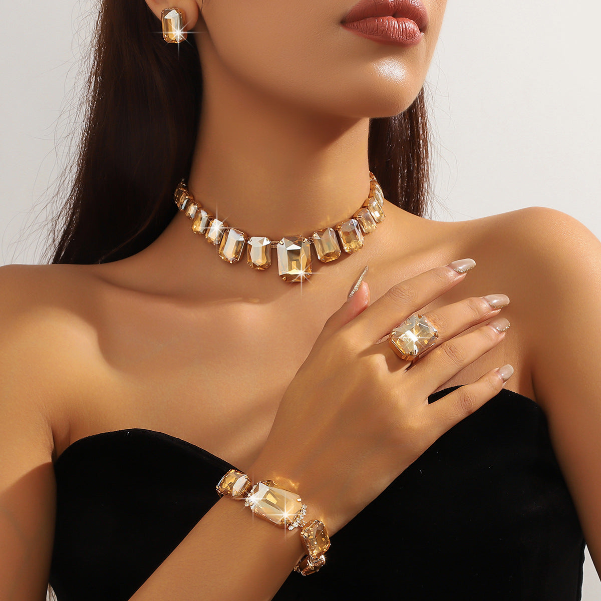 Geometric Jewelry Set 4Pcs