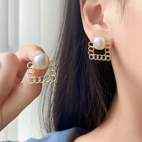 Geometric Square Earrings