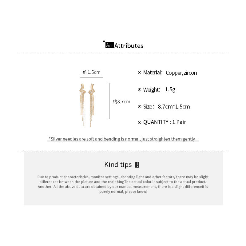 ER529 - Geometric Tassel Earrings