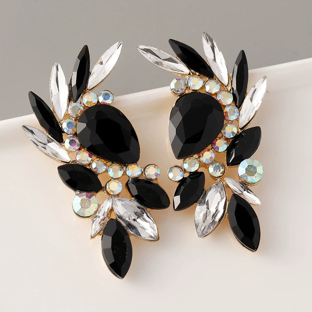 Glamorous Crystal Wreath Earrings – Elegant & Chic