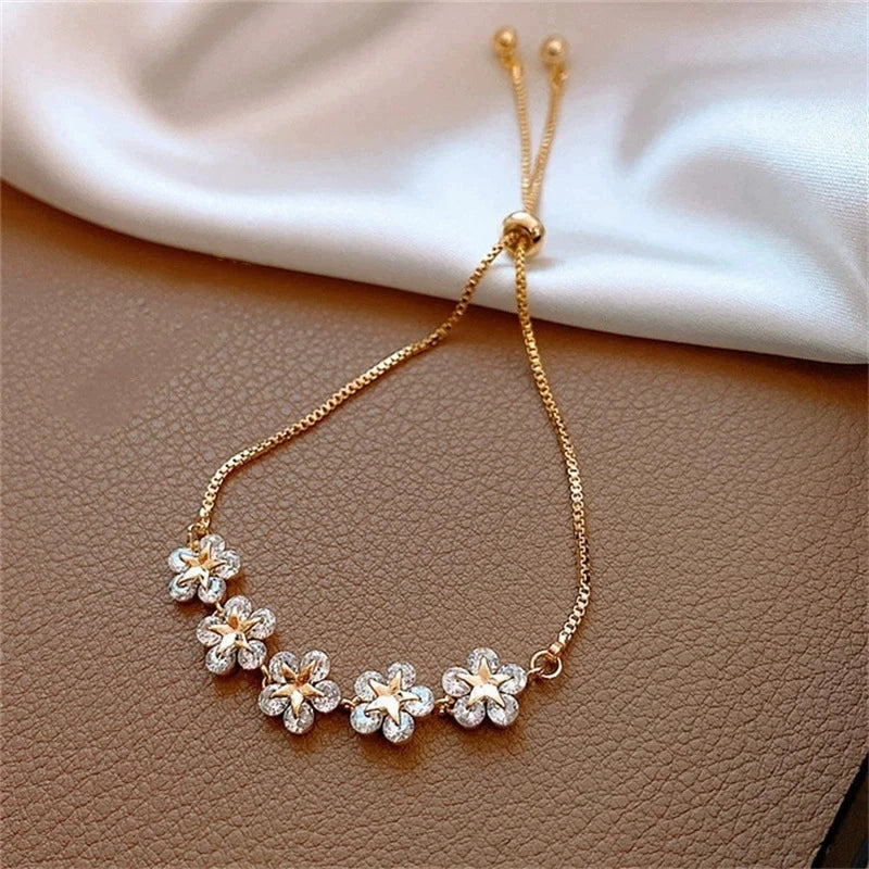 Golden Blossom Adjustable Bracelet