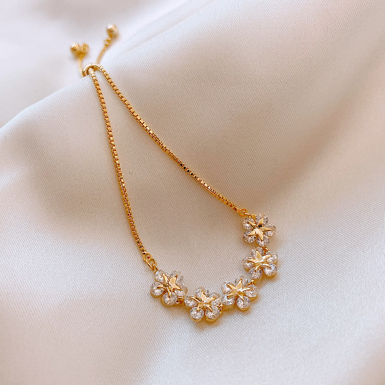 Golden Blossom Adjustable Bracelet