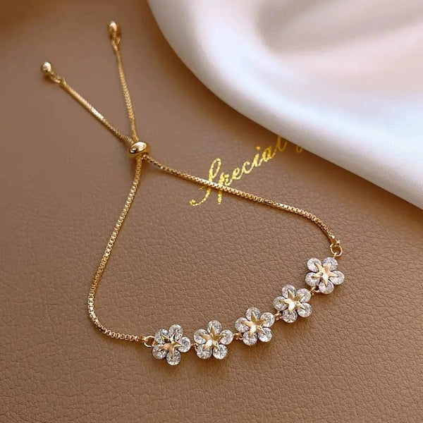 Golden Blossom Adjustable Bracelet