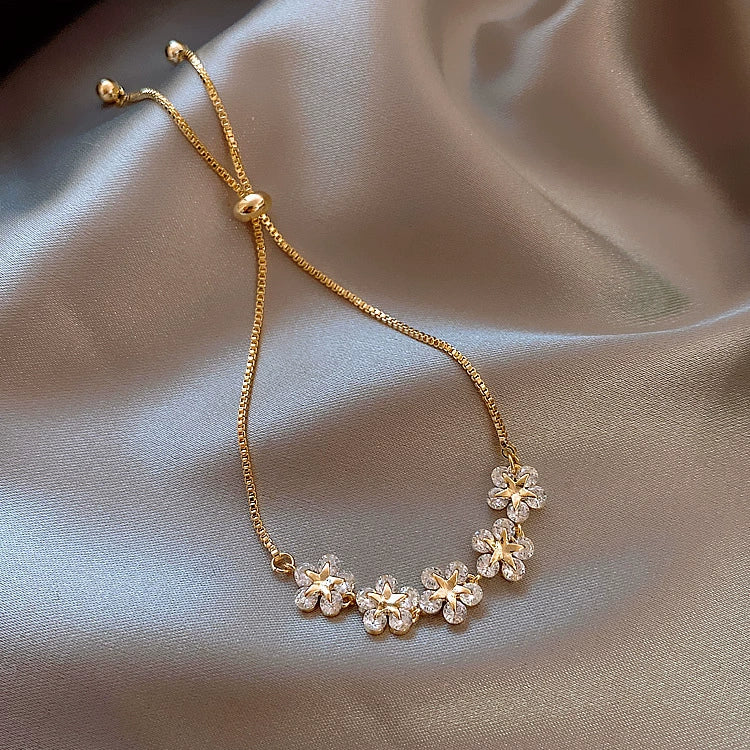 Golden Blossom Adjustable Bracelet