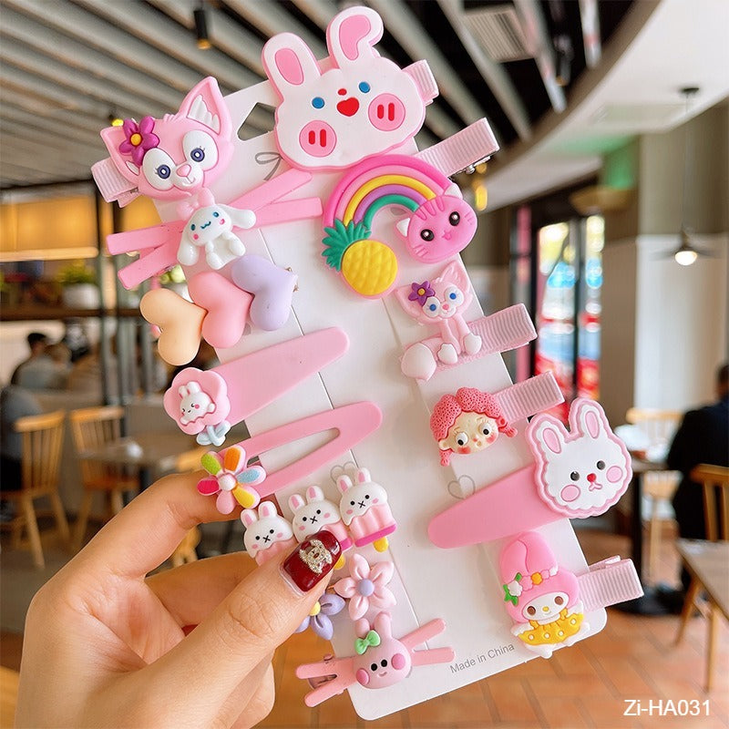 Children's Hair Clips Cute Baby Hair Pins Princess Cartoon Headwear - Zi Collection Hub