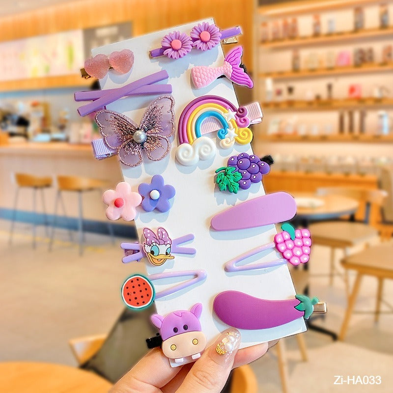 Children's Hair Clips Cute Baby Hair Pins Princess Cartoon Headwear - Zi Collection Hub