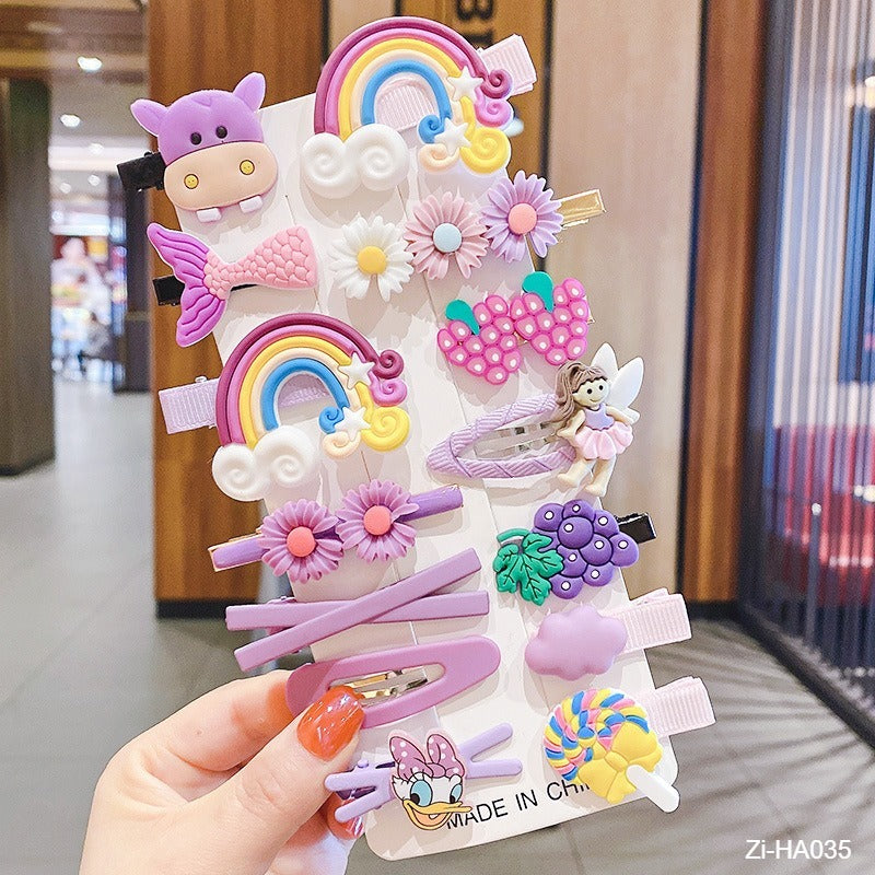 Children's Hair Clips Cute Baby Hair Pins Princess Cartoon Headwear - Zi Collection Hub