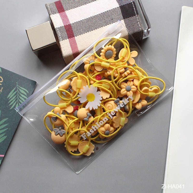 20pcs Children's Flower Cartoons Rubber Band - Zi Collection Hub
