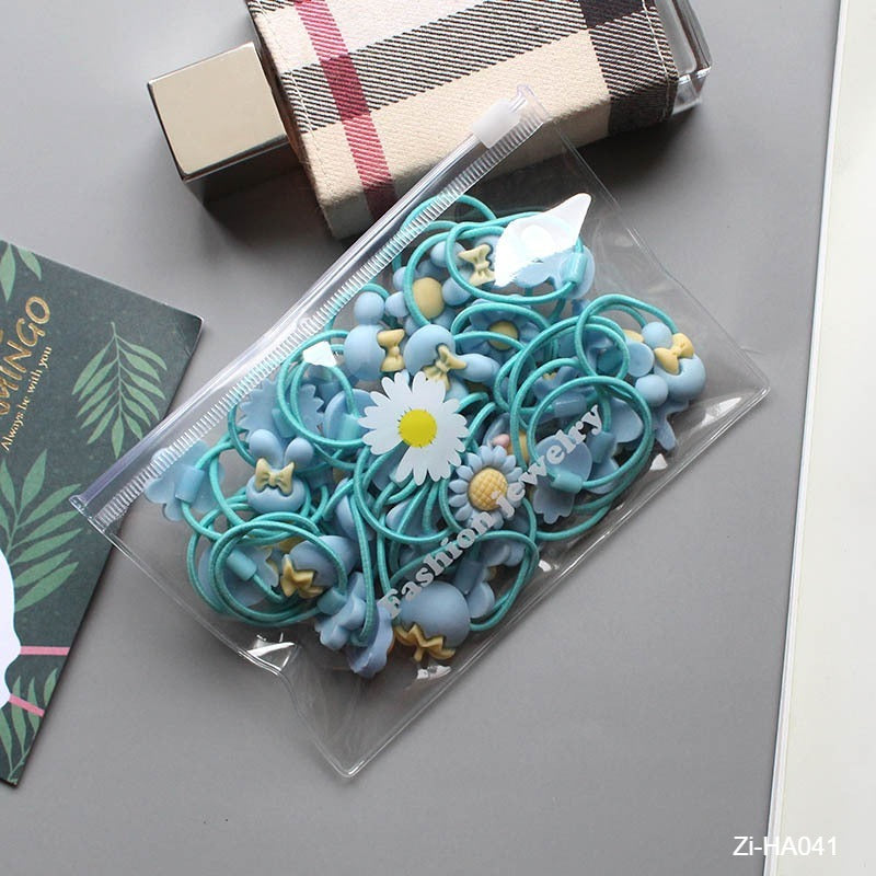 20pcs Children's Flower Cartoons Rubber Band - Zi Collection Hub