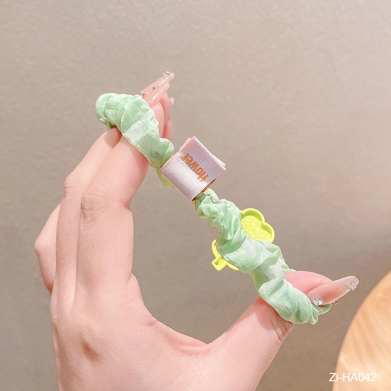5Pcs Sweet Candy Flowers Bowknot Hair Ropes For Kids - Zi Collection Hub