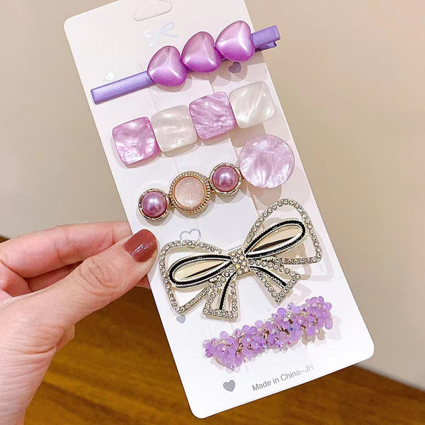 Purple 5-Piece Hairpins Set