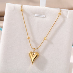 SNKL06 - Heart Shaped Stainless Steel Necklace