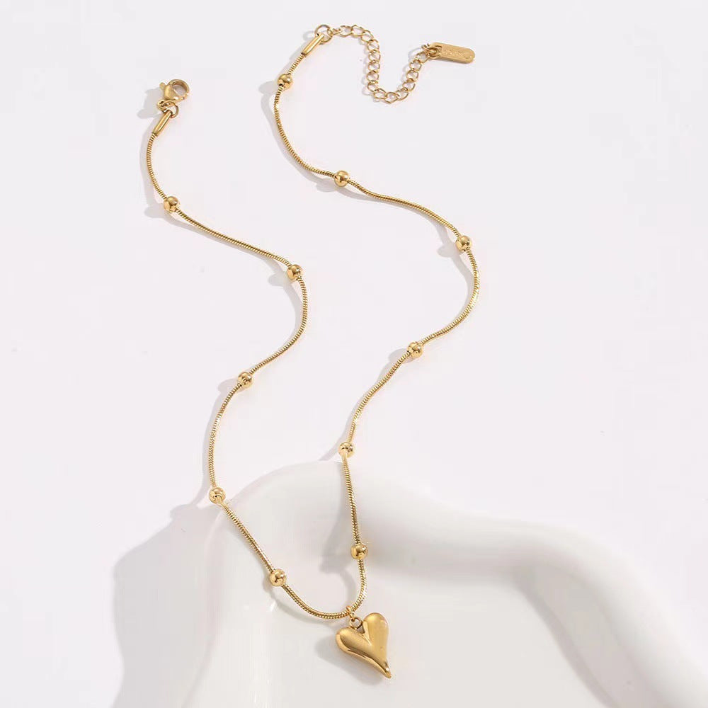 SNKL06 - Heart Shaped Stainless Steel Necklace