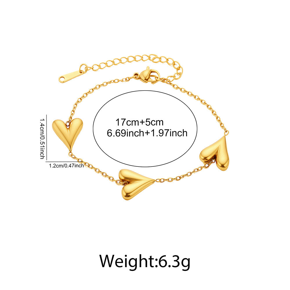 SBRAL03 - Heart Stainless Steel Bracelet