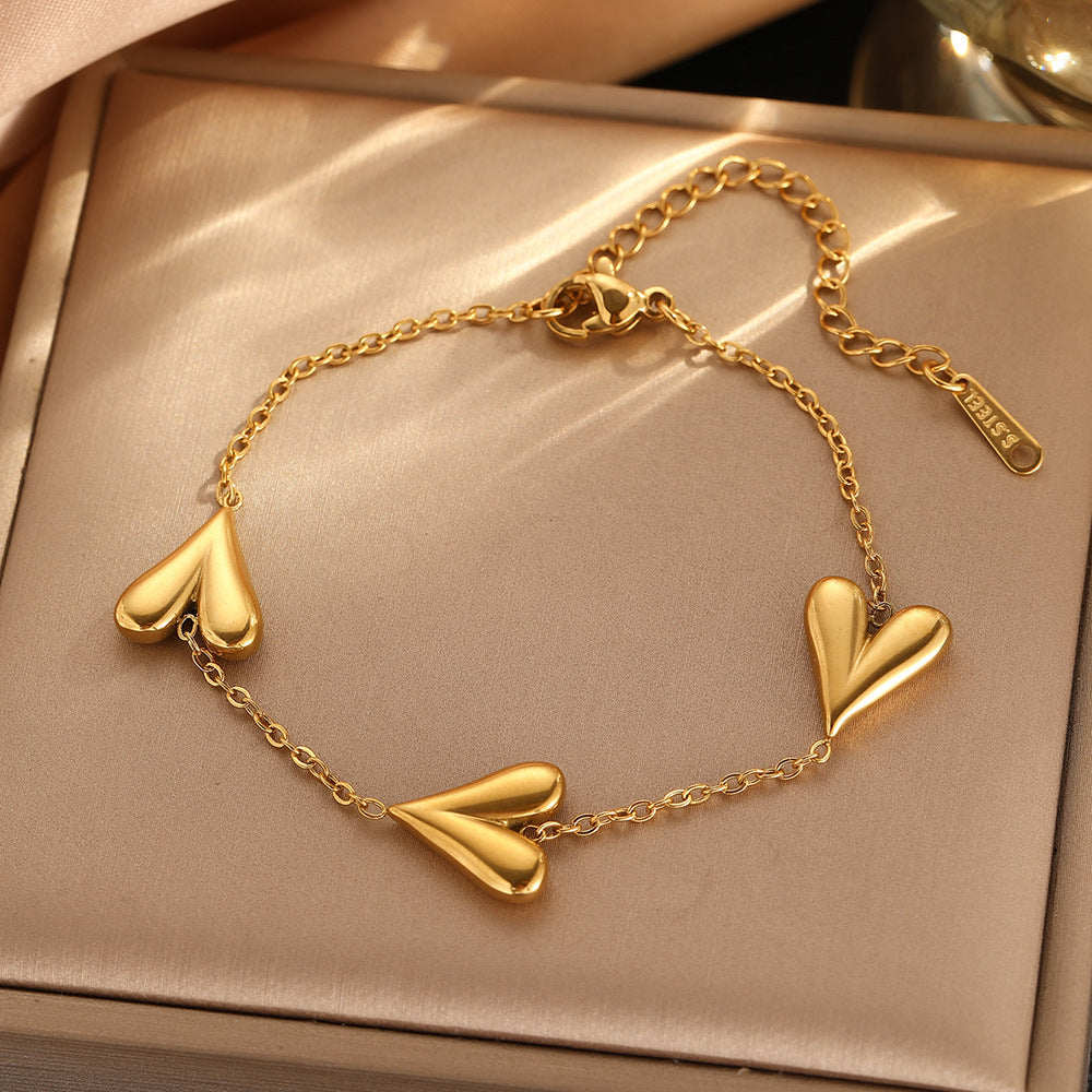 SBRAL03 - Heart Stainless Steel Bracelet