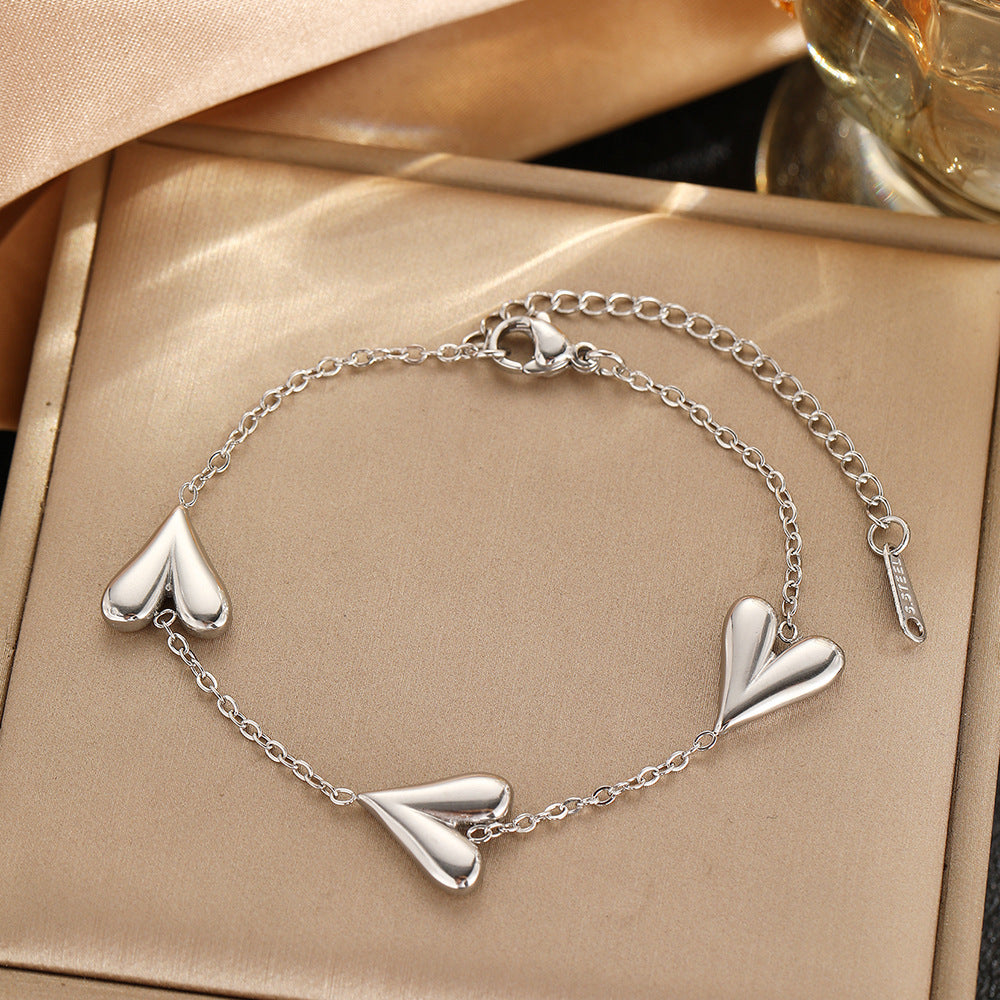 SBRAL03 - Heart Stainless Steel Bracelet