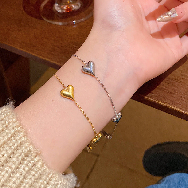SBRAL03 - Heart Stainless Steel Bracelet