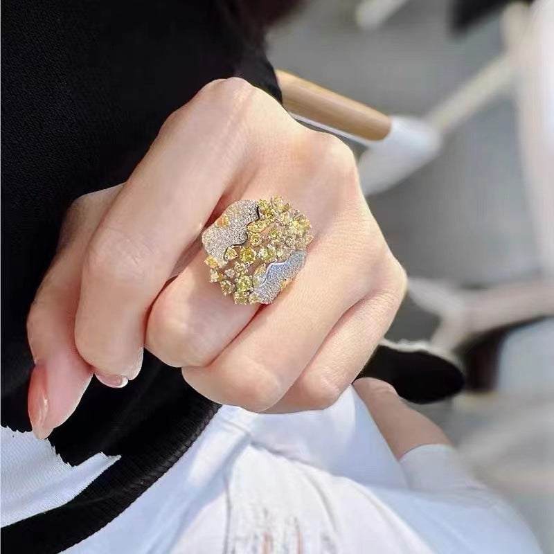 High-end Color Treasure Ring - Adjustable