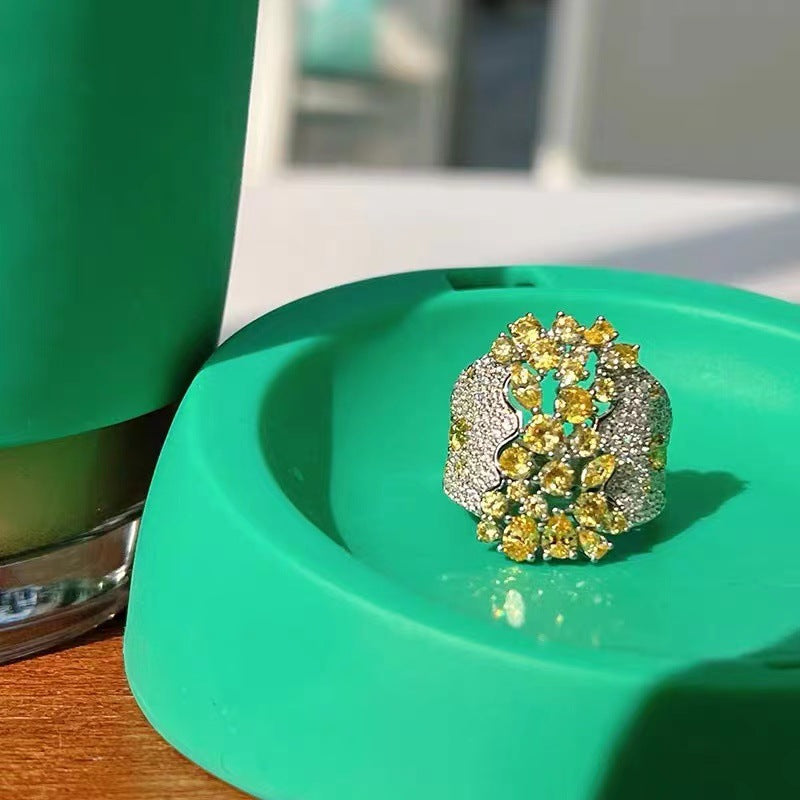 High-end Color Treasure Ring - Adjustable
