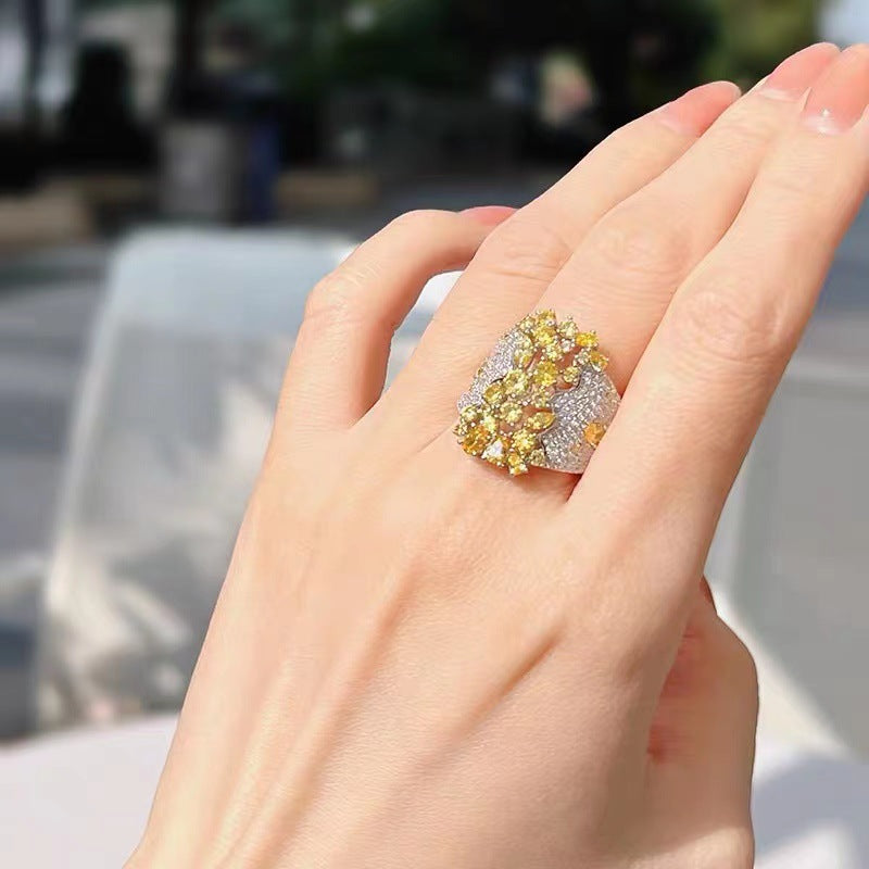 High-end Color Treasure Ring - Adjustable