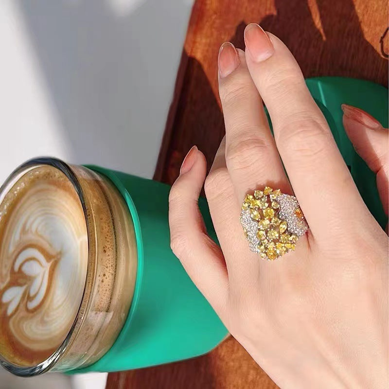 High-end Color Treasure Ring - Adjustable