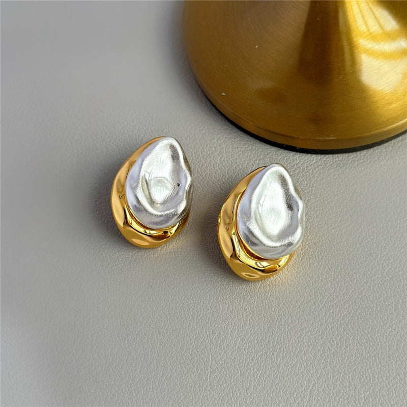 ER479 - Irregular Metal Stud Earrings