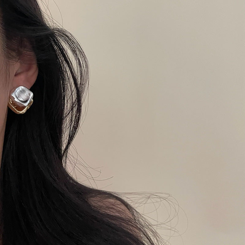 ER479 - Irregular Metal Stud Earrings