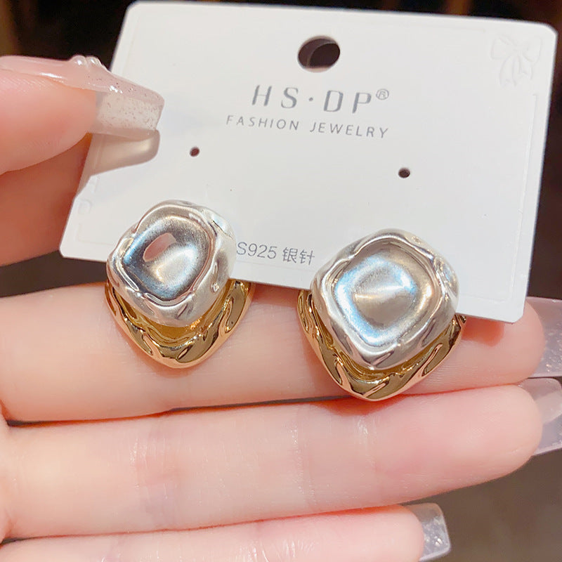 ER479 - Irregular Metal Stud Earrings