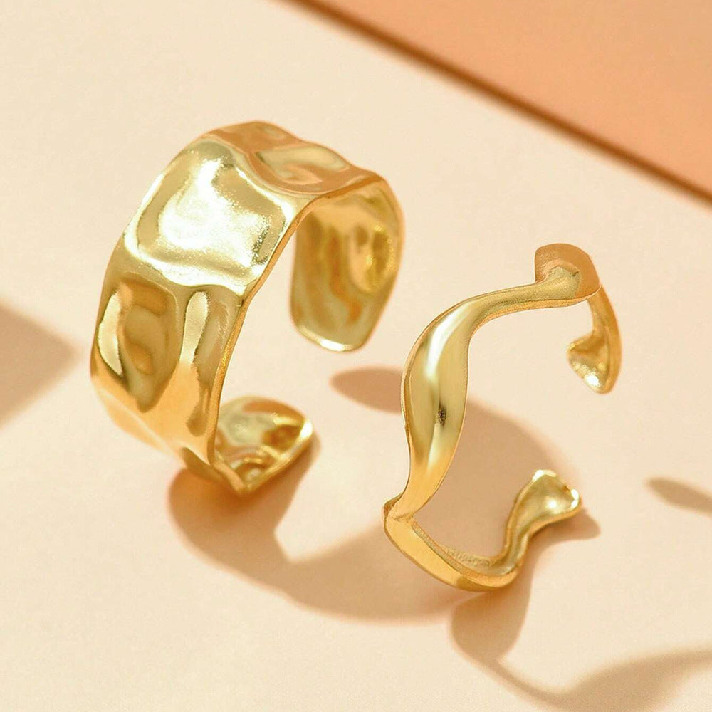 SRNG-27 - Irregular Stainless Steel Ring - Adjustable