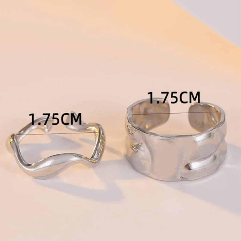 SRNG-27 - Irregular Stainless Steel Ring - Adjustable