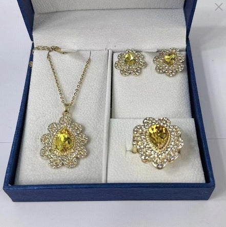 Yellow CZ Jewelry Sets