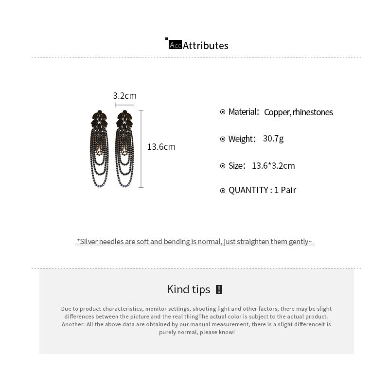 Leaf Tassel Earrings