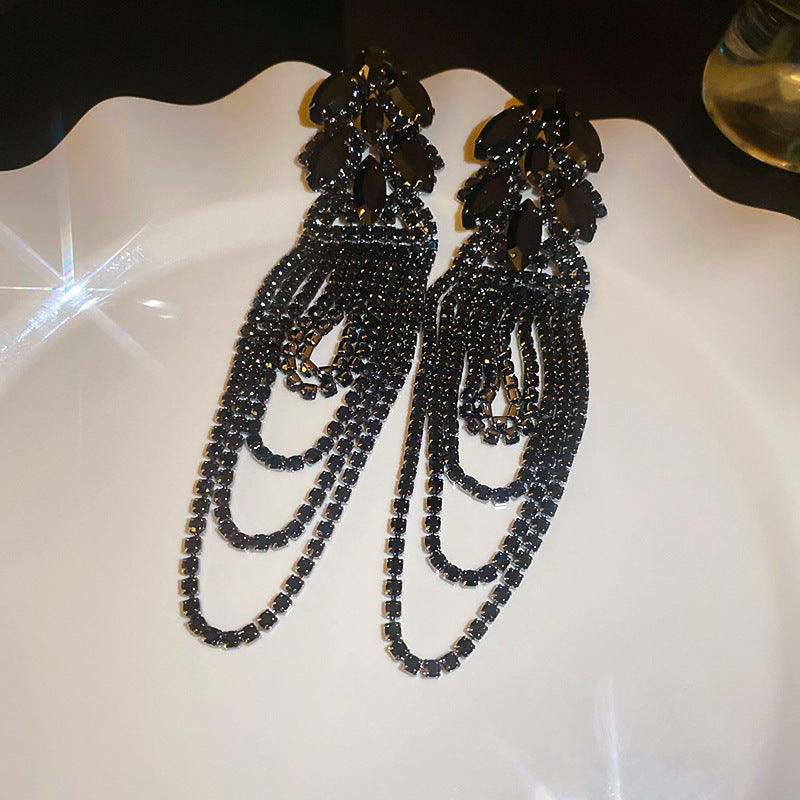 Leaf Tassel Earrings