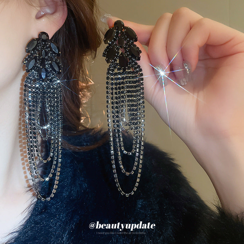Leaf Tassel Earrings