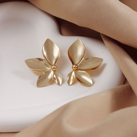 Leaf and Petal Stud Earrings