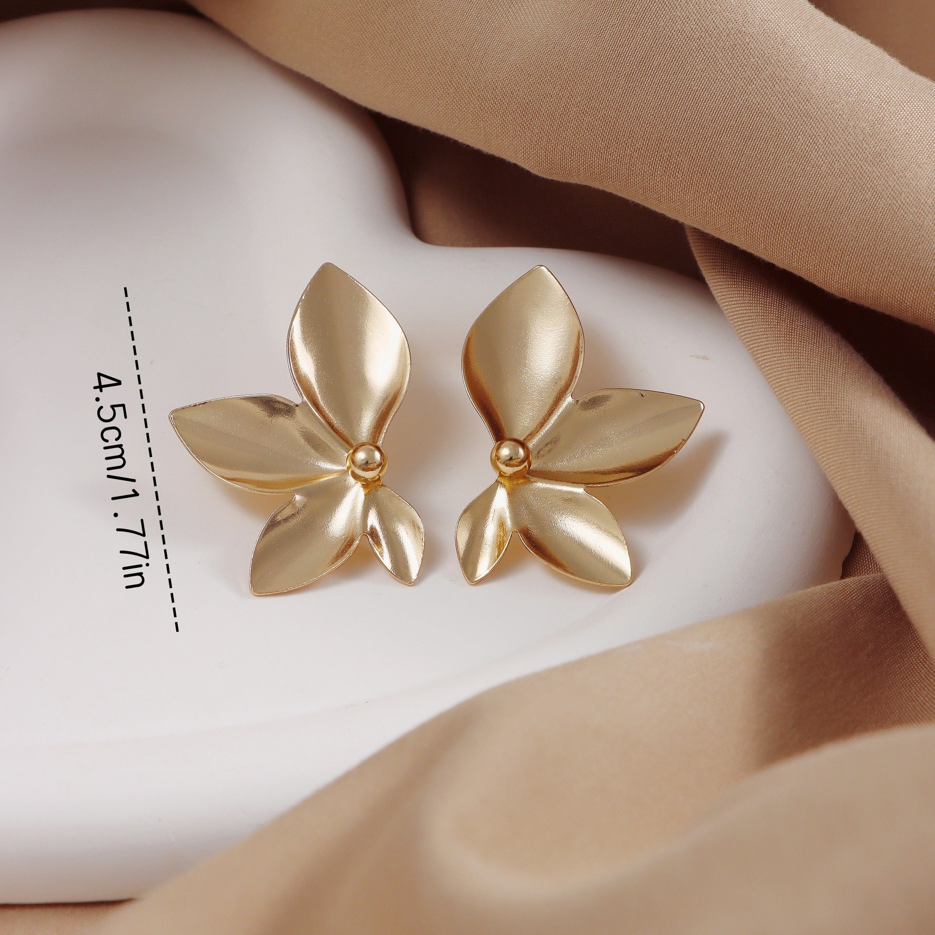 Leaf and Petal Stud Earrings