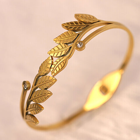 Leafy Vine Titanium Steel Bracelet