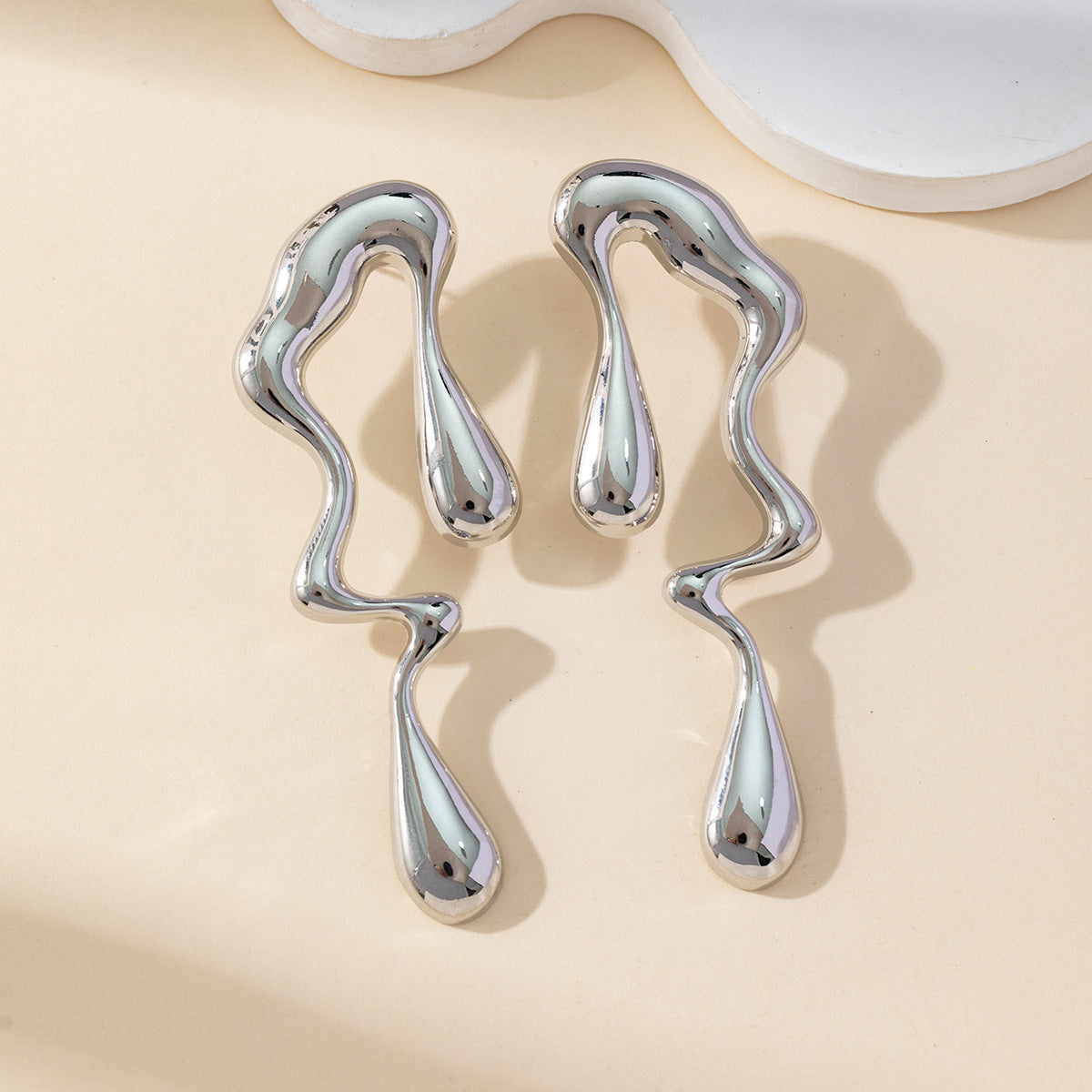 Liquid irregular Geometric Earrings